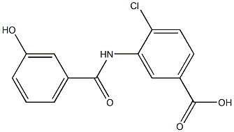 4-chloro-3-[(3-hydroxybenzoyl)amino]benzoic acid Struktur