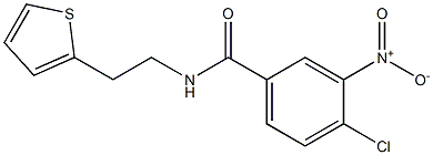 4-chloro-3-nitro-N-[2-(thiophen-2-yl)ethyl]benzamide Struktur