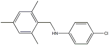 4-chloro-N-[(2,4,6-trimethylphenyl)methyl]aniline Struktur