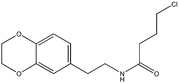 4-chloro-N-[2-(2,3-dihydro-1,4-benzodioxin-6-yl)ethyl]butanamide Struktur