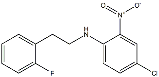 4-chloro-N-[2-(2-fluorophenyl)ethyl]-2-nitroaniline Struktur