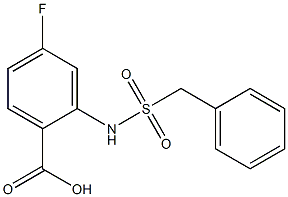 4-fluoro-2-(phenylmethanesulfonamido)benzoic acid Struktur