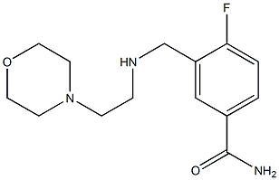 4-fluoro-3-({[2-(morpholin-4-yl)ethyl]amino}methyl)benzamide Struktur