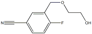 4-fluoro-3-[(2-hydroxyethoxy)methyl]benzonitrile Struktur