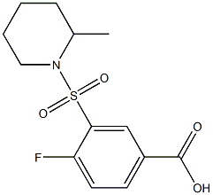 4-fluoro-3-[(2-methylpiperidine-1-)sulfonyl]benzoic acid Struktur