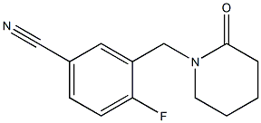 4-fluoro-3-[(2-oxopiperidin-1-yl)methyl]benzonitrile Struktur