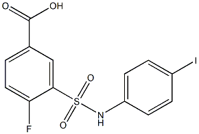 4-fluoro-3-[(4-iodophenyl)sulfamoyl]benzoic acid Struktur