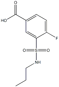 4-fluoro-3-[(propylamino)sulfonyl]benzoic acid Struktur