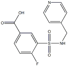 4-fluoro-3-[(pyridin-4-ylmethyl)sulfamoyl]benzoic acid Struktur