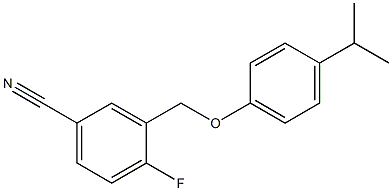 4-fluoro-3-[4-(propan-2-yl)phenoxymethyl]benzonitrile Struktur