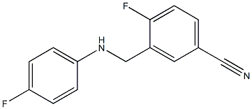 4-fluoro-3-{[(4-fluorophenyl)amino]methyl}benzonitrile Struktur