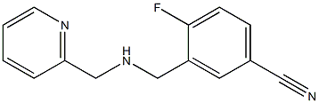 4-fluoro-3-{[(pyridin-2-ylmethyl)amino]methyl}benzonitrile Struktur