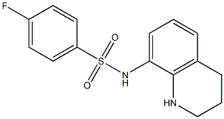 4-fluoro-N-(1,2,3,4-tetrahydroquinolin-8-yl)benzene-1-sulfonamide Struktur