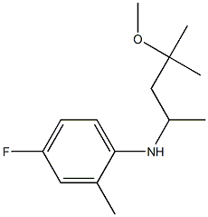 4-fluoro-N-(4-methoxy-4-methylpentan-2-yl)-2-methylaniline Struktur