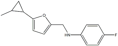 4-fluoro-N-{[5-(2-methylcyclopropyl)furan-2-yl]methyl}aniline Struktur