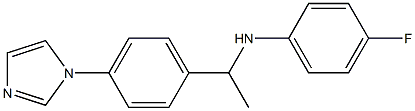 4-fluoro-N-{1-[4-(1H-imidazol-1-yl)phenyl]ethyl}aniline Struktur