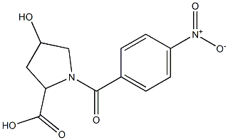 4-hydroxy-1-(4-nitrobenzoyl)pyrrolidine-2-carboxylic acid Struktur