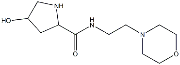 4-hydroxy-N-[2-(morpholin-4-yl)ethyl]pyrrolidine-2-carboxamide Struktur