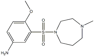 4-methoxy-3-[(4-methyl-1,4-diazepane-1-)sulfonyl]aniline Struktur