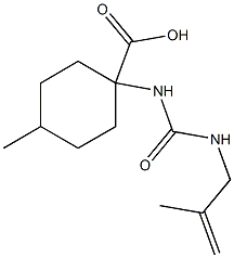 4-methyl-1-({[(2-methylprop-2-enyl)amino]carbonyl}amino)cyclohexanecarboxylic acid Struktur