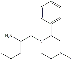 4-methyl-1-(4-methyl-2-phenylpiperazin-1-yl)pentan-2-amine Struktur