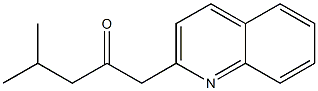 4-methyl-1-(quinolin-2-yl)pentan-2-one Struktur