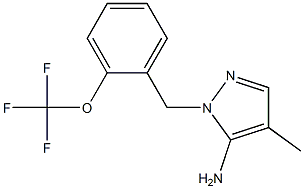 4-methyl-1-{[2-(trifluoromethoxy)phenyl]methyl}-1H-pyrazol-5-amine Struktur