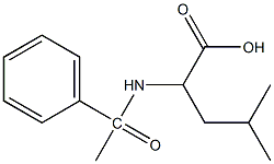 4-methyl-2-(1-phenylacetamido)pentanoic acid Struktur