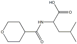 4-methyl-2-(oxan-4-ylformamido)pentanoic acid Struktur