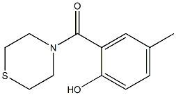 4-methyl-2-(thiomorpholin-4-ylcarbonyl)phenol Struktur