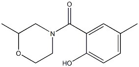 4-methyl-2-[(2-methylmorpholin-4-yl)carbonyl]phenol Struktur