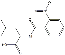 4-methyl-2-[(2-nitrobenzoyl)amino]pentanoic acid Struktur