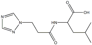 4-methyl-2-[3-(1H-1,2,4-triazol-1-yl)propanamido]pentanoic acid Struktur