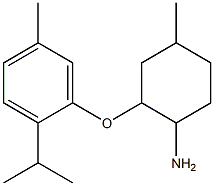 4-methyl-2-[5-methyl-2-(propan-2-yl)phenoxy]cyclohexan-1-amine Struktur