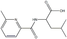 4-methyl-2-{[(6-methylpyridin-2-yl)carbonyl]amino}pentanoic acid Struktur