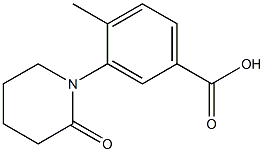 4-methyl-3-(2-oxopiperidin-1-yl)benzoic acid Struktur