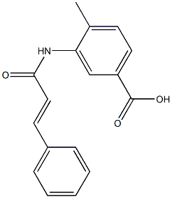 4-methyl-3-(3-phenylprop-2-enamido)benzoic acid Struktur