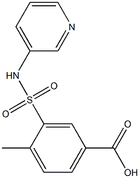 4-methyl-3-(pyridin-3-ylsulfamoyl)benzoic acid Struktur