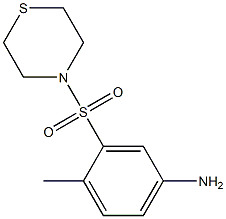 4-methyl-3-(thiomorpholine-4-sulfonyl)aniline Struktur