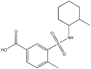 4-methyl-3-[(2-methylcyclohexyl)sulfamoyl]benzoic acid Struktur