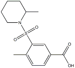 4-methyl-3-[(2-methylpiperidine-1-)sulfonyl]benzoic acid Struktur