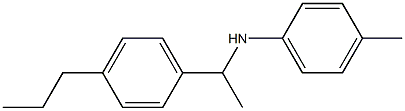 4-methyl-N-[1-(4-propylphenyl)ethyl]aniline Struktur