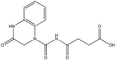 4-oxo-4-[(3-oxo-1,2,3,4-tetrahydroquinoxalin-1-yl)carbonylamino]butanoic acid Struktur