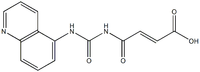 4-oxo-4-[(quinolin-5-ylcarbamoyl)amino]but-2-enoic acid Struktur