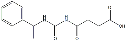 4-oxo-4-{[(1-phenylethyl)carbamoyl]amino}butanoic acid Struktur