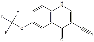 4-oxo-6-(trifluoromethoxy)-1,4-dihydroquinoline-3-carbonitrile Struktur