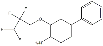 4-phenyl-2-(2,2,3,3-tetrafluoropropoxy)cyclohexan-1-amine Struktur