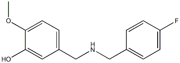 5-({[(4-fluorophenyl)methyl]amino}methyl)-2-methoxyphenol Struktur