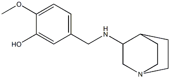 5-({1-azabicyclo[2.2.2]octan-3-ylamino}methyl)-2-methoxyphenol Struktur