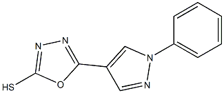 5-(1-phenyl-1H-pyrazol-4-yl)-1,3,4-oxadiazole-2-thiol Struktur